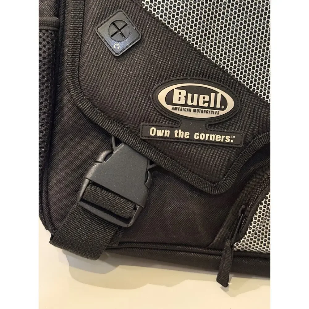 🏍️ Buell American Motorcycles Messenger Laptop Shoulder Bag Black Gray